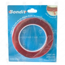 ЛЕНТА ДВОЙНО ЗАЛЕПВАЩА АКРИЛНА 10mm*5m BONDIT